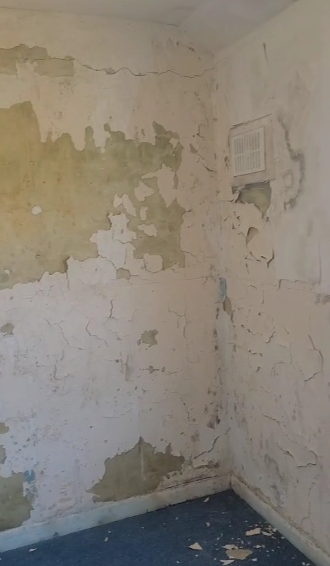 Bedroom damp before renovation